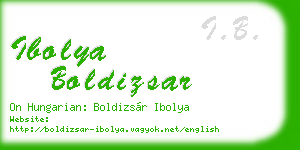ibolya boldizsar business card