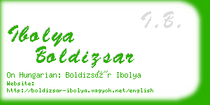 ibolya boldizsar business card